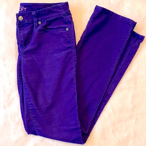 🌺 2 for $23 🌺 LOFT- Purple Corduroy Pants-Straight Leg - Picture 3 of 15
